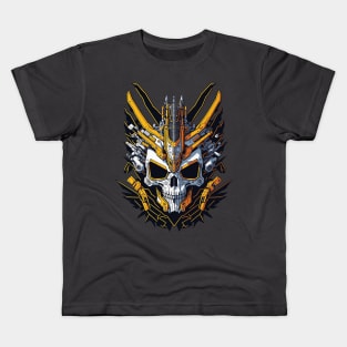 Mecha Skull S01 D28 Kids T-Shirt